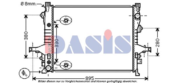 AKS DASIS Радиатор, охлаждение двигателя 220018N